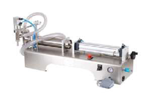 Pneumatic liquid filler with one outlet